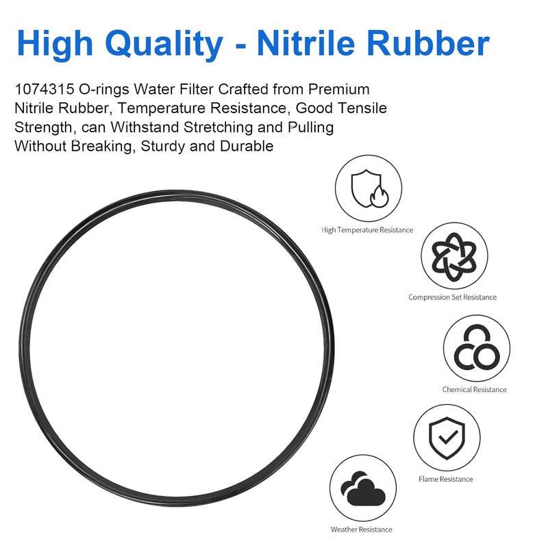 Antrys AO-WH-LG-OR Replacement O-Rings for AO Smith Whole House Water Filter AO-WH-PRE, 1074315 Water Sediment Filter O Rings Compatible with Most 4.5 Inch Filters Housings, 5.48 Inch Diameter - 3 Pack - Image 5
